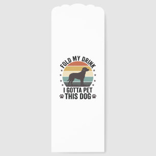 Funny Dog Lover Vintage Fold My Drink Pet This Dog Bookmarks