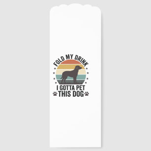 Funny Dog Lover Vintage Fold My Drink Pet This Dog Bookmarks