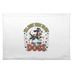 Funny Dog Lover Vintage Pet All The Dogs Design_1 Cloth Placemat