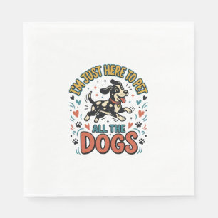 Funny Dog Lover Vintage Pet All The Dogs Design_1 Napkins