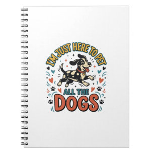 Funny Dog Lover Vintage Pet All The Dogs Design_1 Notebook