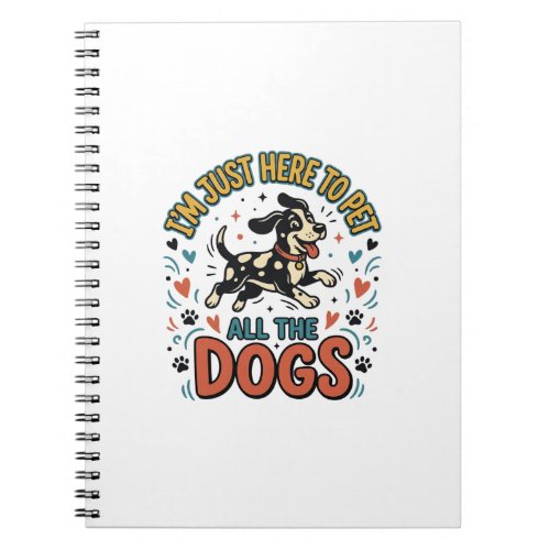 Funny Dog Lover Vintage Pet All The Dogs Design_1 Notebook