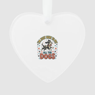 Funny Dog Lover Vintage Pet All The Dogs Design_1 Ornament