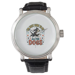 Funny Dog Lover Vintage Pet All The Dogs Design_1 Watch