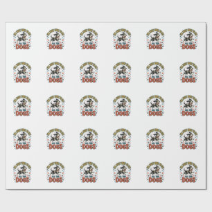 Funny Dog Lover Vintage Pet All The Dogs Design_1 Wrapping Paper