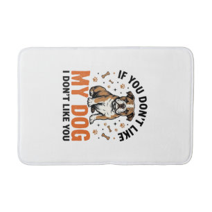 Funny Dog Lover Vintage Puppy Quote Shirt Design_1 Bath Mat
