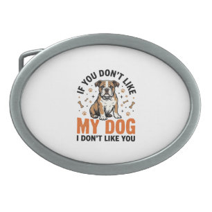 Funny Dog Lover Vintage Puppy Quote Shirt Design_1 Belt Buckle