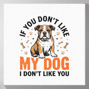 Funny Dog Lover Vintage Puppy Quote Shirt Design_1 Canvas Photo Tile