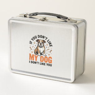 Funny Dog Lover Vintage Puppy Quote Shirt Design_1 Metal Lunch Box