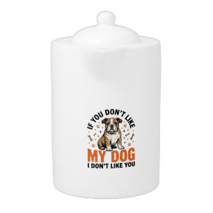 Funny Dog Lover Vintage Puppy Quote Shirt Design_1 Teapot