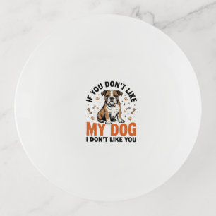 Funny Dog Lover Vintage Puppy Quote Shirt Design_1 Trinket Tray