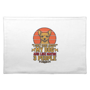 Funny Dog Lover Vintage Quote Vector Design_1 Cloth Placemat