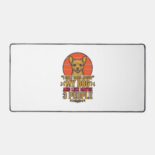 Funny Dog Lover Vintage Quote Vector Design_1 Desk Mat