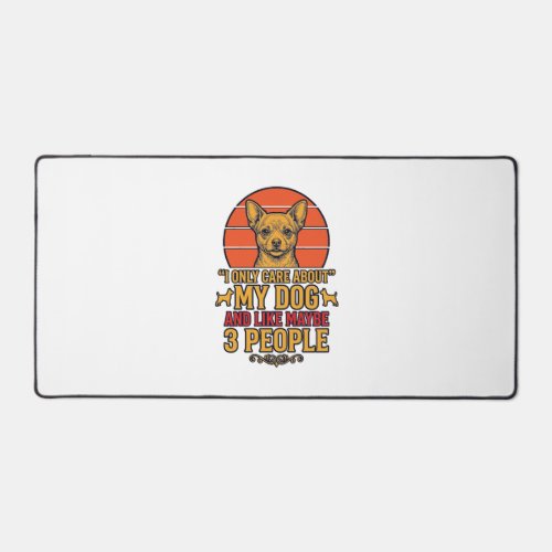 Funny Dog Lover Vintage Quote Vector Design_1 Desk Mat