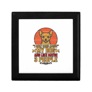 Funny Dog Lover Vintage Quote Vector Design_1 Gift Box