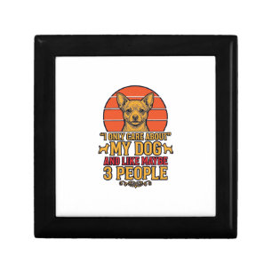 Funny Dog Lover Vintage Quote Vector Design_1 Gift Box