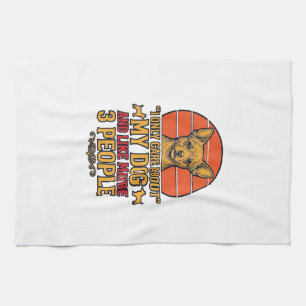 Funny Dog Lover Vintage Quote Vector Design_1 Kitchen Towel