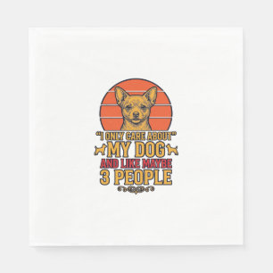 Funny Dog Lover Vintage Quote Vector Design_1 Napkins