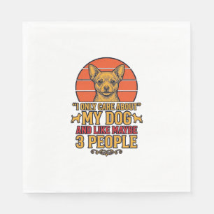 Funny Dog Lover Vintage Quote Vector Design_1 Napkins