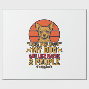 Funny Dog Lover Vintage Quote Vector Design_1 Wrapping Paper