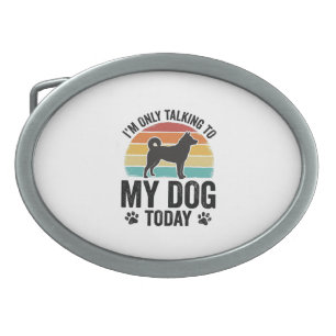 Funny Dog Lover Vintage Sunset Quote Design_1 Belt Buckle