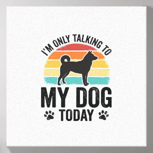 Funny Dog Lover Vintage Sunset Quote Design_1 Canvas Photo Tile
