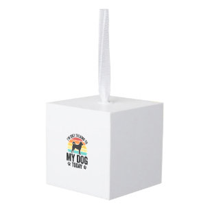 Funny Dog Lover Vintage Sunset Quote Design_1 Cube Ornament