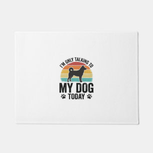 Funny Dog Lover Vintage Sunset Quote Design_1 Doormat