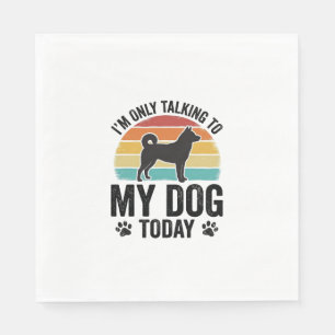 Funny Dog Lover Vintage Sunset Quote Design_1 Napkins