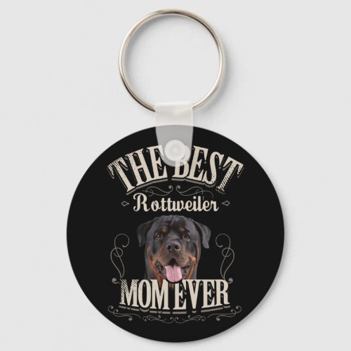 Funny Dog Lover Women  Best Rottweiler Mom Lovers Keychain