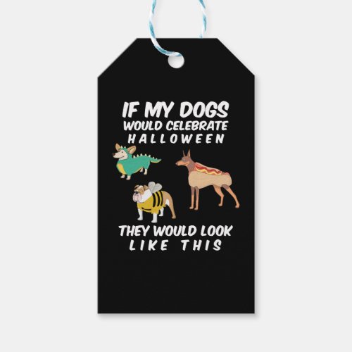 Funny Dog Lovers Halloween Puppy Costume Gift Tags