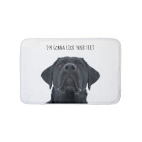 Funny Dog mat, black lab bath rug