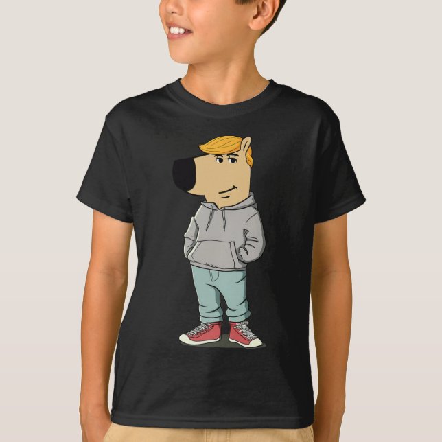 Funny Dog Meme Trump Hat Make Great Again  T-Shirt (Front)