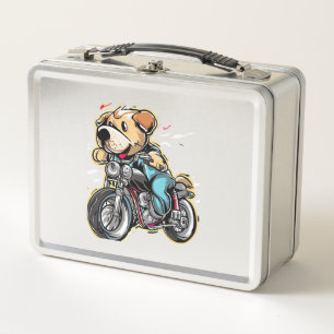 funny dog metal lunch box