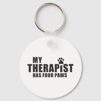 Funny Dog Mom Dad Gift! My Therapist Has Four Paws Keychain