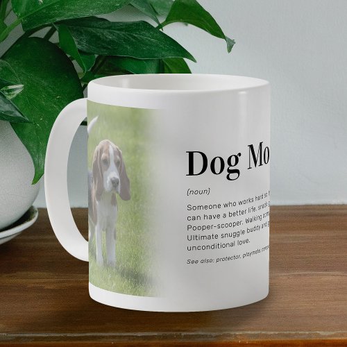 Funny Dog Mom Definition Photo Coffee Mug