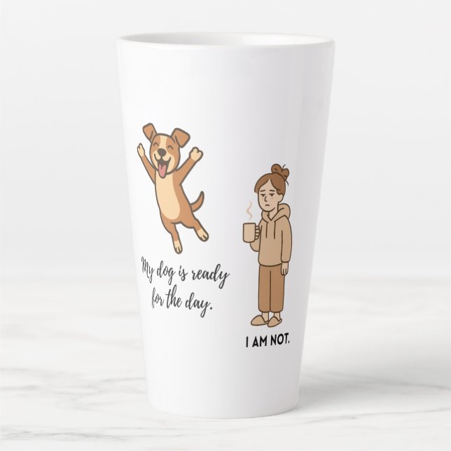 Funny Dog Mom Latte Mug (Front)