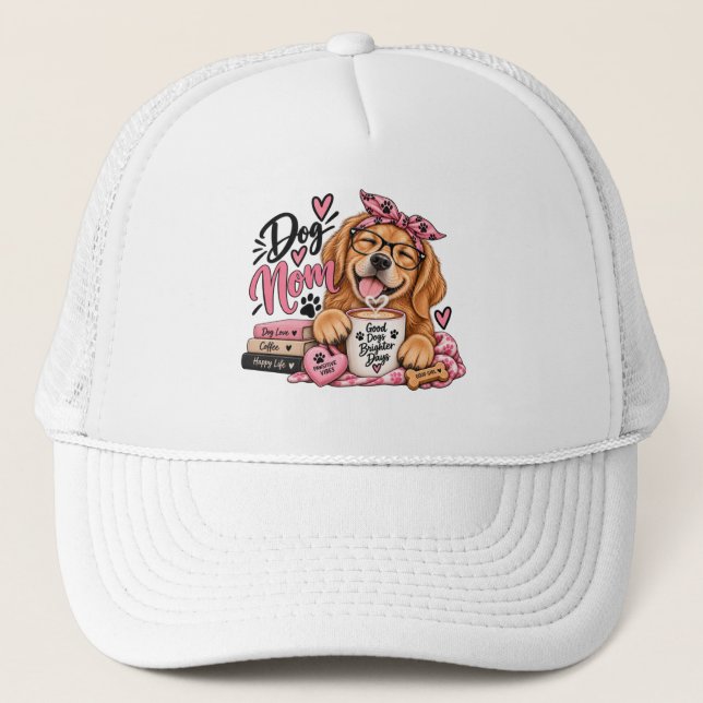 Funny Dog Mom Trucker Hat (Front)