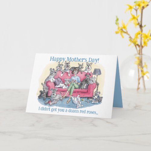 Funny Dog Mothers Day Greeting Card