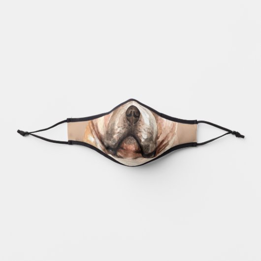 funny dog mouth nose overlay | bulldog premium face mask (Front)