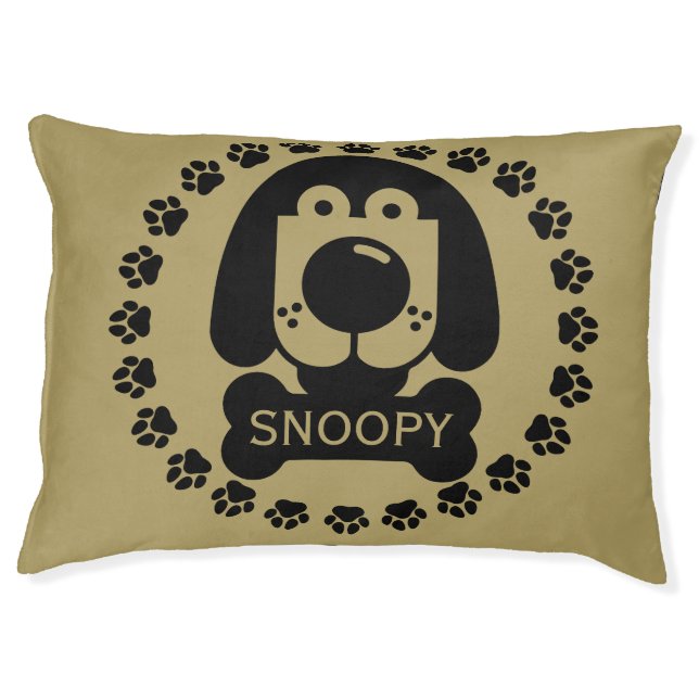 Funny Dog Name Pet Bed (Front)