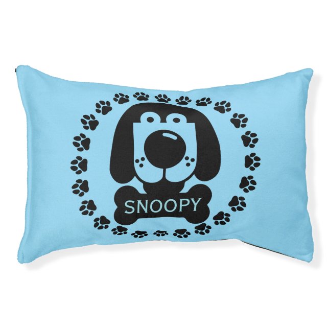 Funny Dog Name Pet Bed (Front)