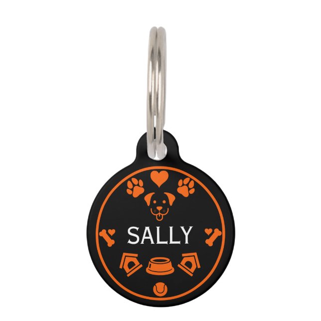 Funny Dog Name Pet ID Tag (Front)
