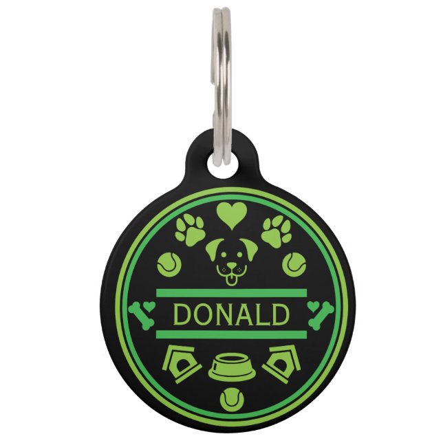 Funny Dog Name Pet ID Tag (Front)