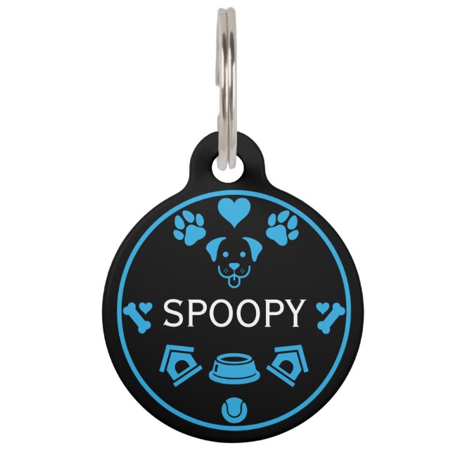 Funny Dog Name Pet ID Tag (Front)