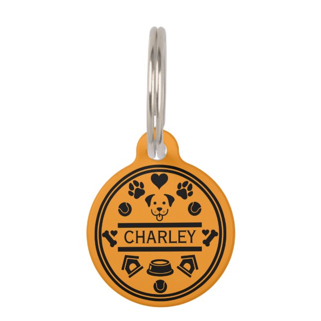 Funny Dog Name Pet ID Tag (Front)