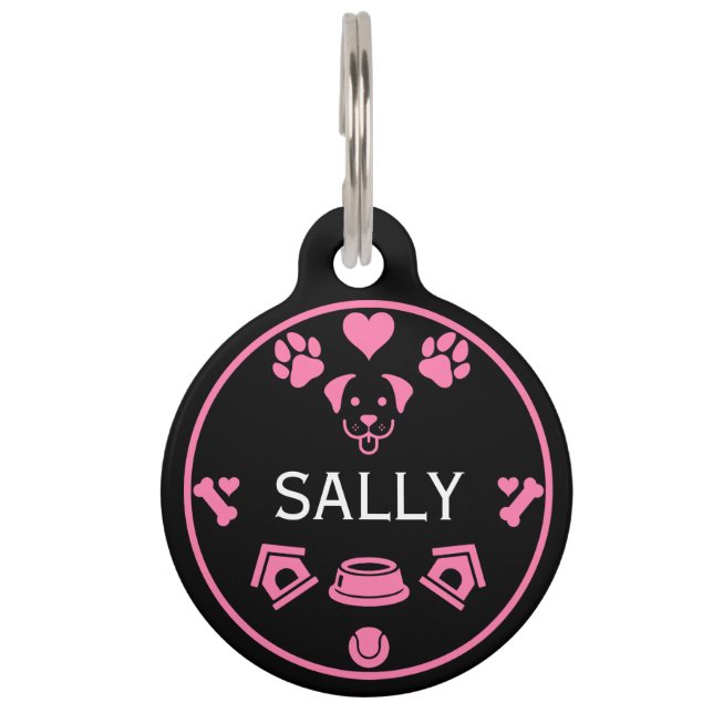 Funny Dog Name Pet ID Tag (Front)