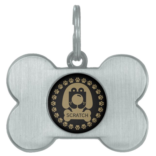 Funny Dog Name Pet ID Tag (Front)