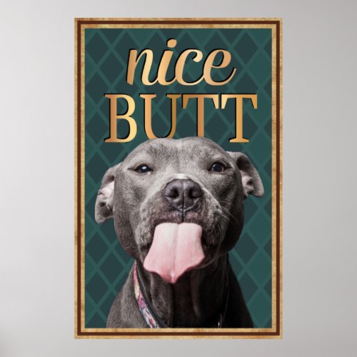 Funny Dog Nice Butt Bathroom Wall Art