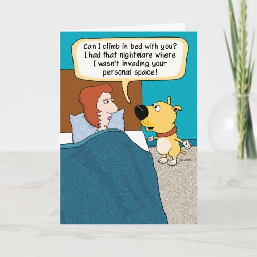Funny Dog Nightmare Birthday Card